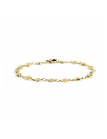 BRACCIALE ORO CATENA CUORI