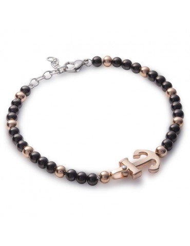 Bracciale con ancora black