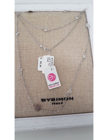 Collana in argento con fiore