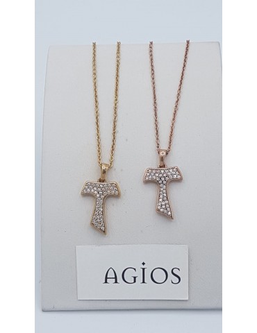 Agios collana con croce Tau