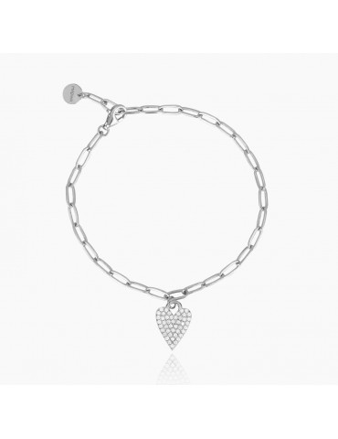 Bracciale cuore pavé