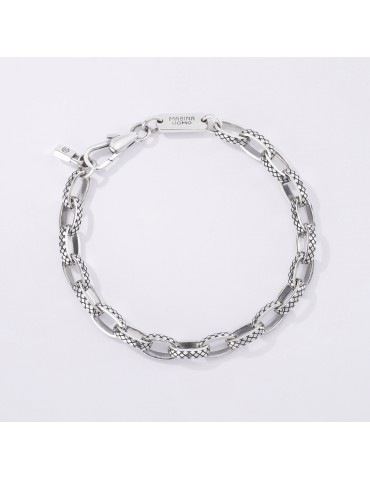 Bracciale maglie ovali con...